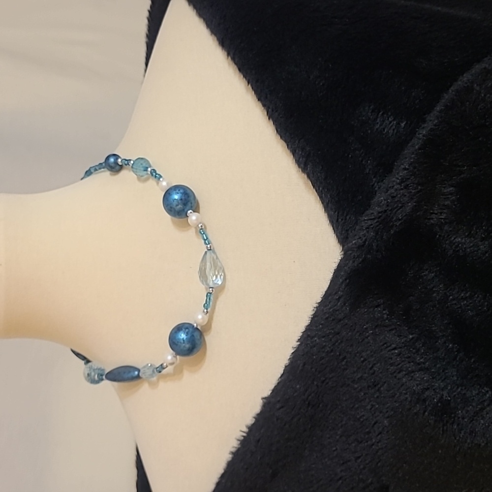 Beautiful Blue Beaded Necklace